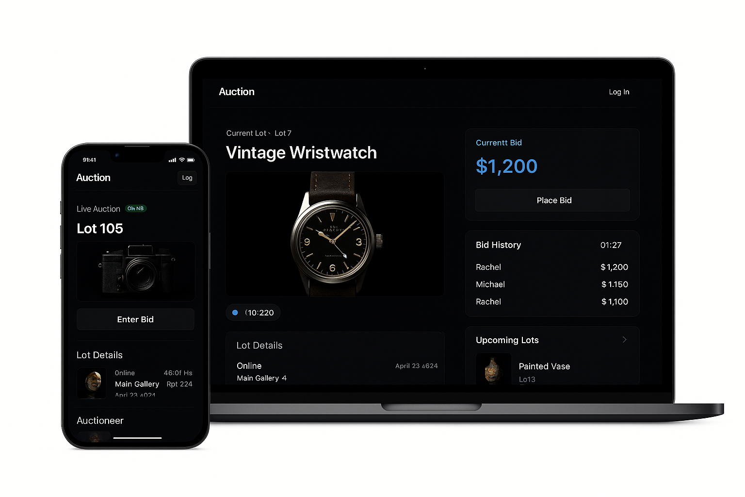 Web Application for Online & Physical Auctions
